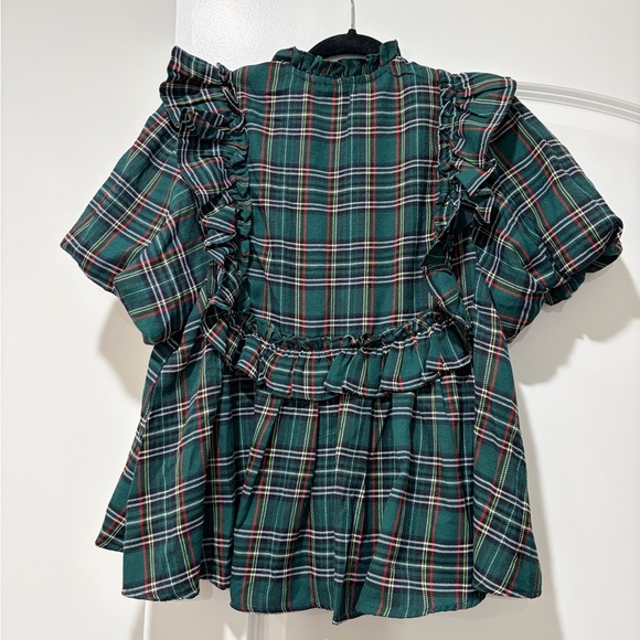 Entro Plaid Ruffle Blouse - Picture 5 of 7